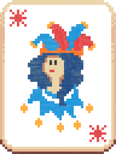 pixel joker card