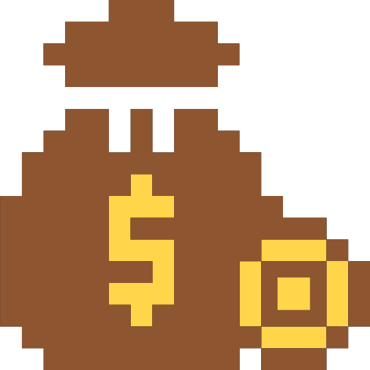 pixel bag of coins